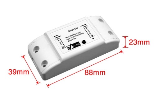 MOES TUYA Wi-Fi Smart Switch ovládač 10A MS-101 svetelná zásuvka