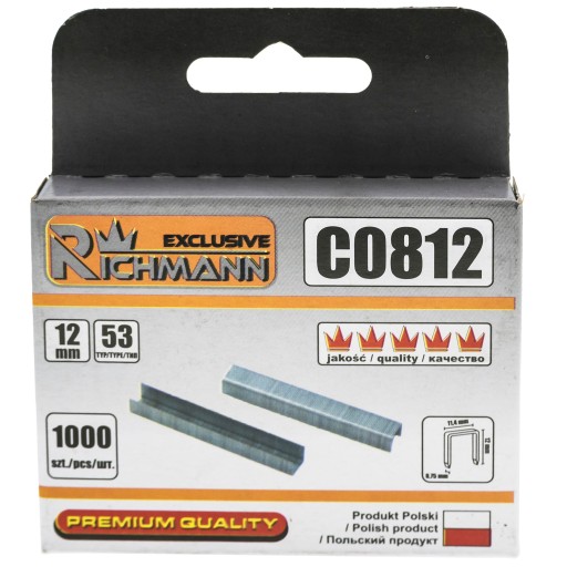 ŠTÍTKY ČALÚNICKÉ typ 53 12mm 1000 ks Richman Ex