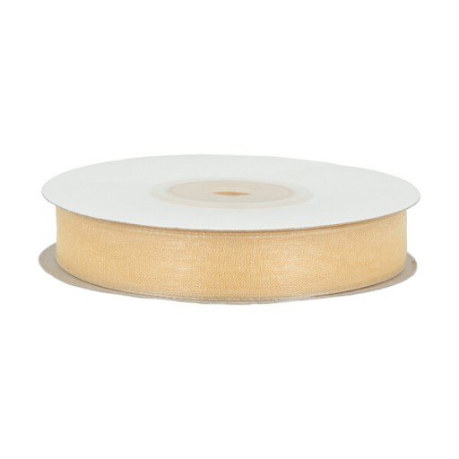 ŠIFÓNOVÁ STUHA BÉŽOVÁ polyesterová STUHA 12mm ORGANZA 3006