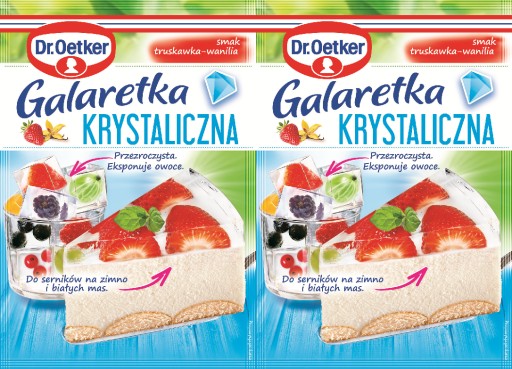 DR. Oetker Jahodovo-vanilkové želé 2 x 77 g