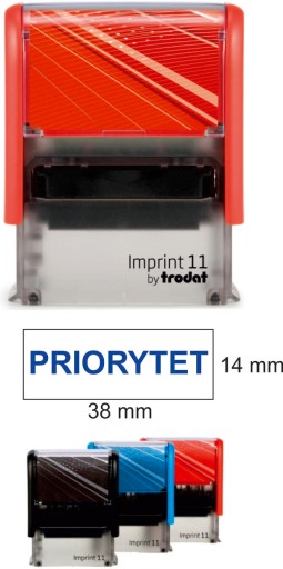Pečiatka so sloganom - Automat s nápisom Priorita