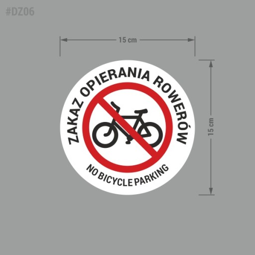 Nálepka - Zákaz nakláňania bicyklov - 15x15