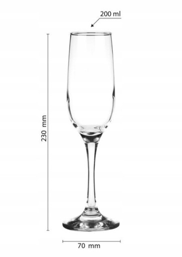 Pohár na šampanské Prosecco 200 ml