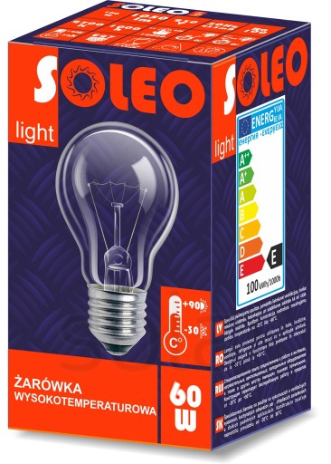 VYSOKOTEPLOTNÁ tradičná žiarovka SOLEO E27 60W A55 630lm 2700K 230V