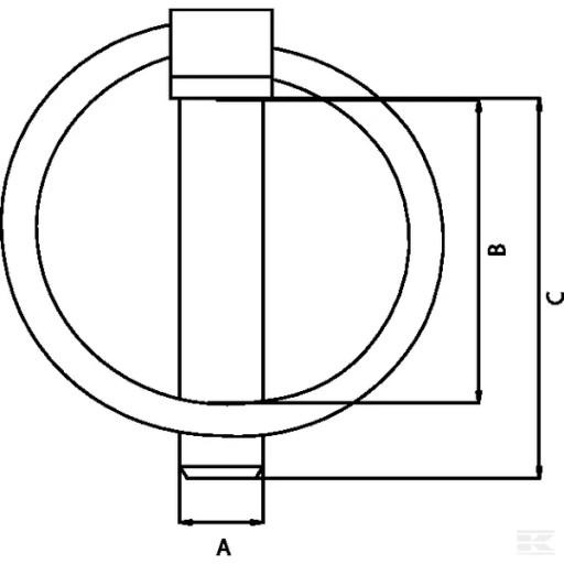 Nerezový skladací kolík 4,5x45 mm