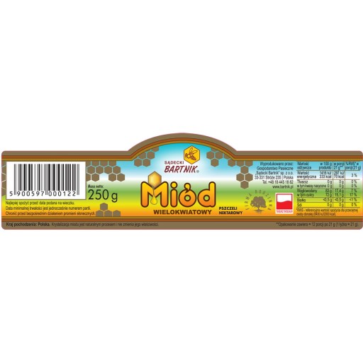 Bartnik Med viackvetý 250 g