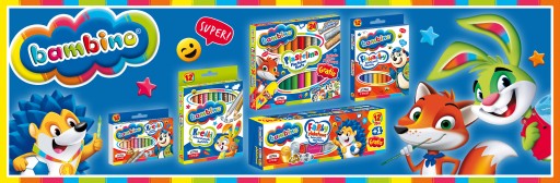 Bambino Hrubé ceruzkové pastelky, 12 farieb, okrúhle