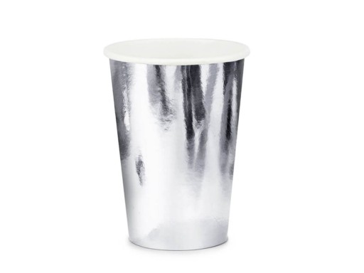 STRIEBORNÝ PAPÍROVÝ HALÍČEK 220ml 6 ks