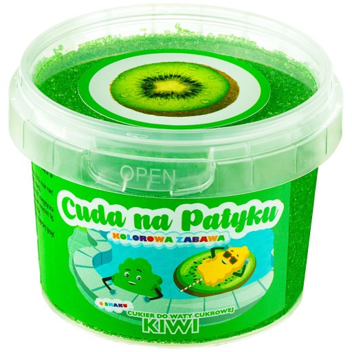 Farebná zelená cukrová vata do automatu na ochutenie KIWI 100 g