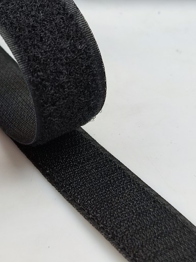 Páska na suchý zips 25 mm čierna 1 METER sada