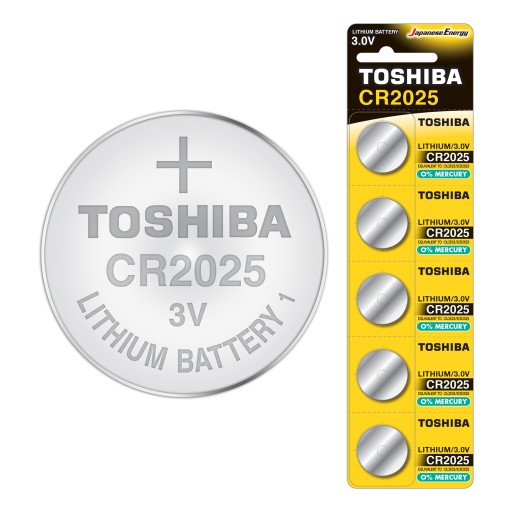 5x TOSHIBA DL CR 2025 3V lítiová batéria JAPONSKÁ