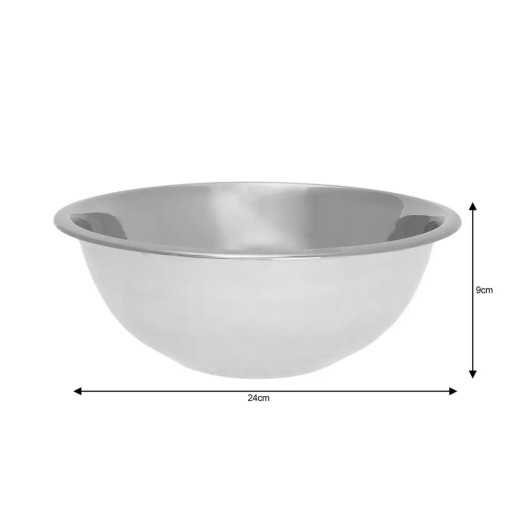 KUCHYŇSKÁ MISKA OCEĽOVÁ 24 CM KINGHOFF MISKA 1229