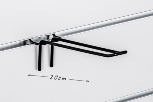 Háčikový prívesok dvojháčik Shopwall čierny 30cm