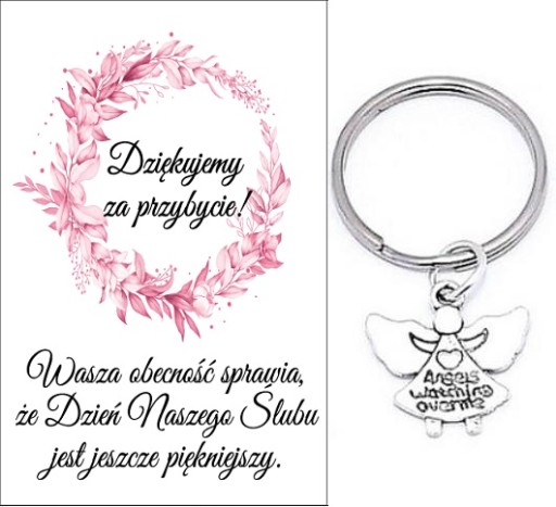 ĎAKUJEME HOSTOM DARČEK SVADOBNÝ ANJEL KĽÚČOVKA SPOMIENKY