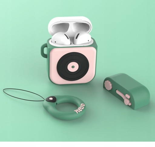 Retro fotoaparát silikónový obal pre Apple AirPods 1/2, obal, kryt, obal