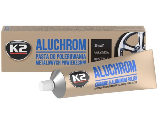 K2 ALUCHROM LEŠTIACA PASTA NA LEŠTENIE CHROMOVANÝCH KOVOV A HLINÍKA