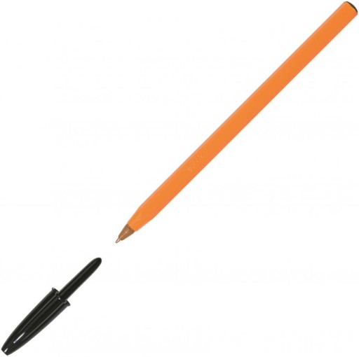 BIC ORANŽOVÉ ORIGINÁLNE guľôčkové pero FINE, 0,8 mm ČIERNA x 10
