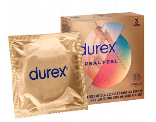 DUREX Real Feel nelatexové kondómy 3 ks.