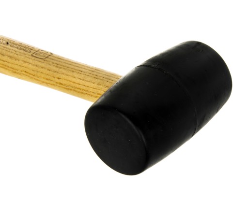 Gumové kladivo 50mm/340g, drevená rukoväť TOPEX