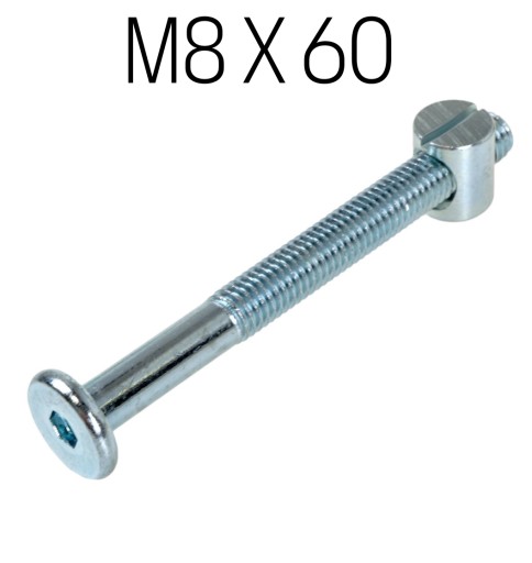 T-skrutková spojka M8x60 valčeková matica
