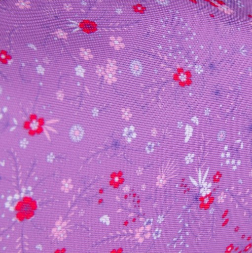 Vrecúško OXFORD FLORAL PENCIL BAG, fialové s kvetmi, lúka pre dievčatko