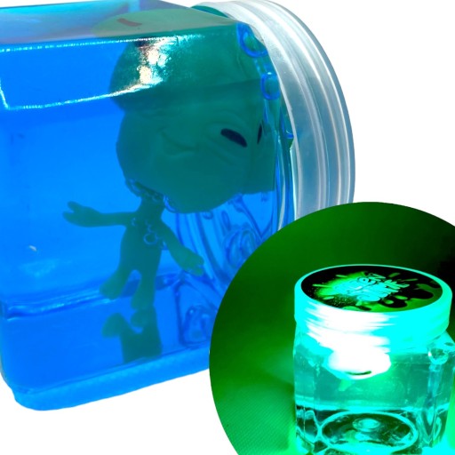 ŽIARAJÚCI SLIME LED FLUO NEON zmyslová hmota UFO ALIEN ALIEN