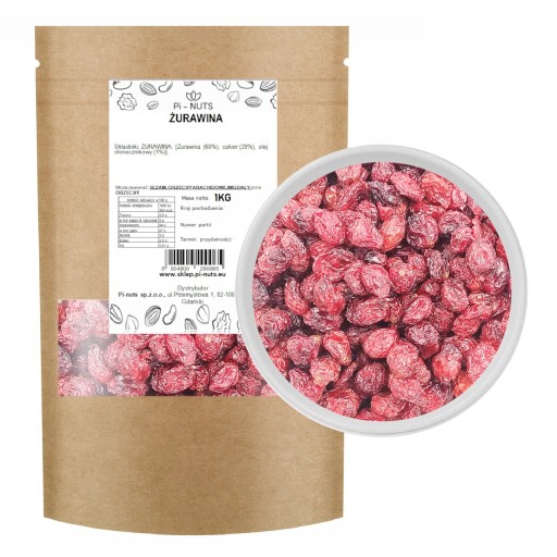 SUŠENÉ ČERSTVÉ AROMATICKÉ BRUSINKY 250G PI-ORECH