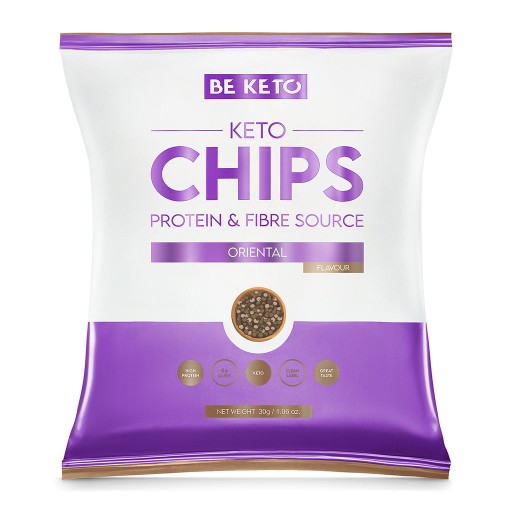 BeKeto Keto CHIPS - SPICY Oriental - Vysoký obsah bielkovín a vlákniny 30g