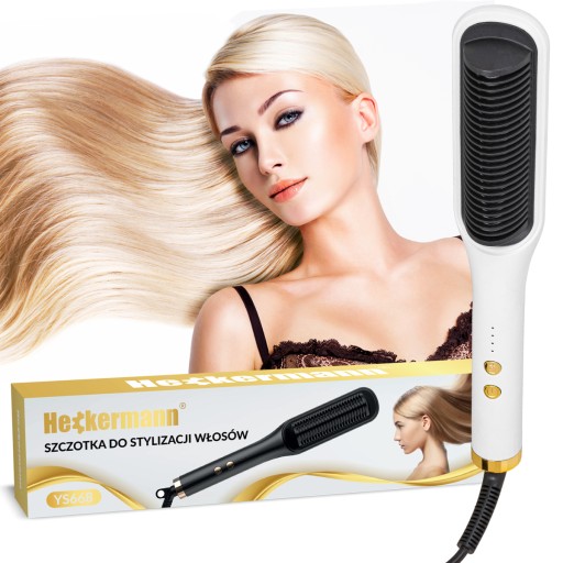 ŽEHLIČKA NA VLASY KERAMICKÁ HREBEŇOVÁ STYLINGOVÁ KEFA 2v1 45W