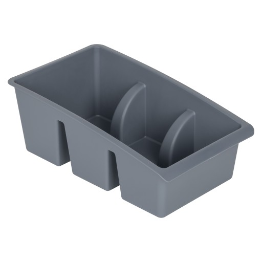 KUCHYŇSKÝ ORGANIZÁTOR NÁDOBA NA KORENIE PRIESTORY NA BYLINKY 25x15CM C SIVÁ