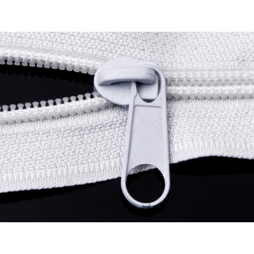 LuxTextil Zipsová PÁSKA Zips 5mm ŠPIRÁLA +20 Zipsov 10m BIELA