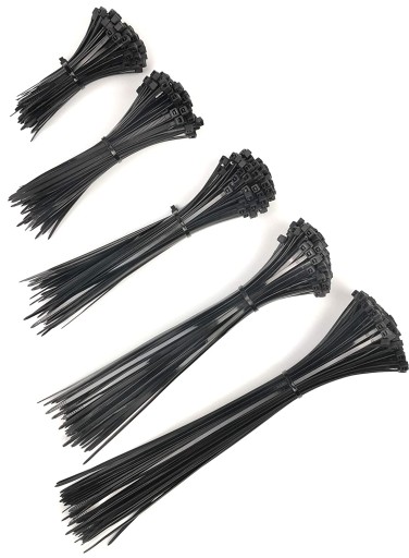 Sada sťahovacích pások, sťahovacích pások, 10 - 30 cm, 100 ks