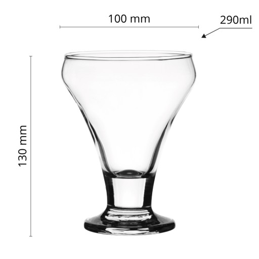 Pohár na zmrzlinu a dezert 290 ml