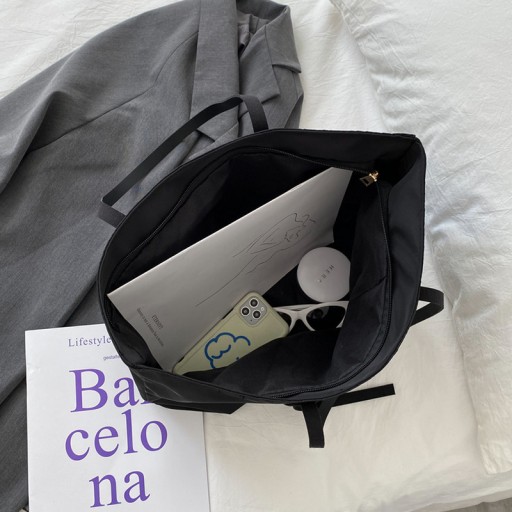 VEĽKÁ ČIERNA DÁMSKA TAŠKA Shopper Priestranná taška cez rameno