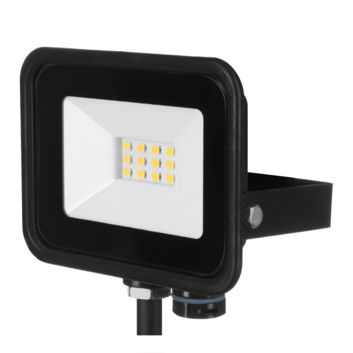 Čiernobiely LED reflektor SOLIS 10W