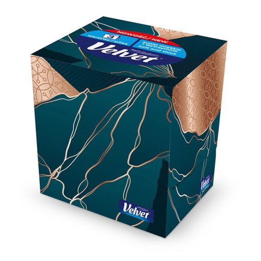 VELVET štvorcové 3-vrstvové hygienické obrúsky.
