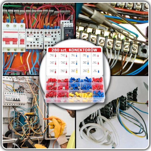 SADA IZOLOVANÝCH AUTOKONEKTOROV 280 KS. Elektrické svorky