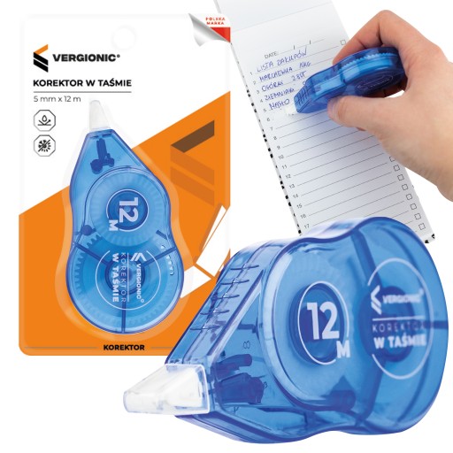AUTOMATICKÁ ŠKOLNÁ KOREKTORKA S PÁSKOM PÁSKA PÁSKA NA MYŠ 5mm/12m