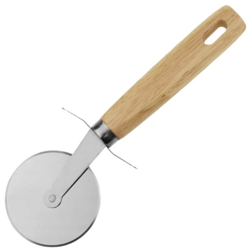 okrúhly nôž na pizzu okrúhly na REZANIE PIZZY DREVENÁ RÚČKA