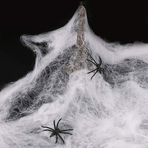 UMELÉ MEDENIE WEBOVÉ HALLOWEENSKÉ DEKORÁCIE PAVÚKY 6 ks
