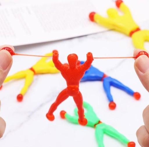 Sticky CLIMBERS padajúce z okna steny Muž hrá