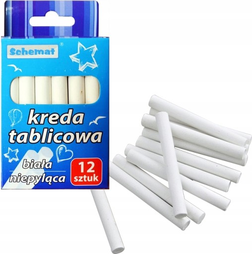 Biela tabuľová krieda 12 ks Schéma 1336