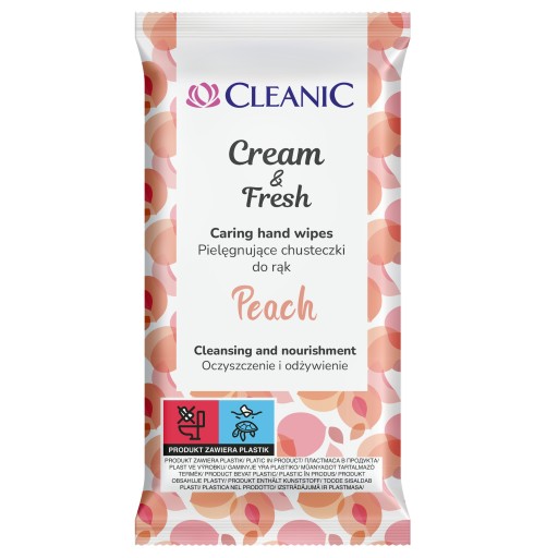 Cleanic Cream Fresh Peach obrúsky 15 ks.