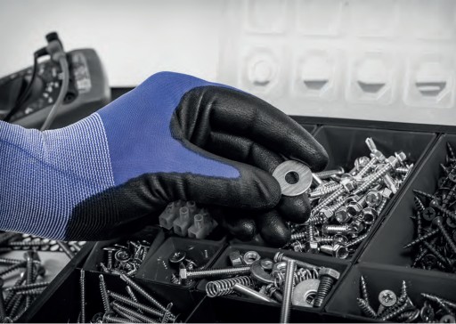 NYLONOVÉ PRACOVNÉ RUKAVICE S-POLI H VEĽKOSŤ 7 PRESNOSŤ POHYBU SALCO DOKONALÉ