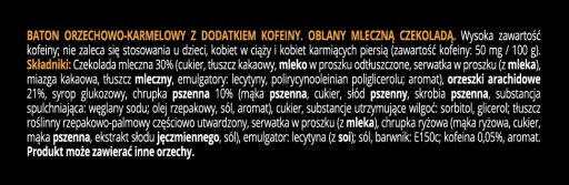 GBS Orieškovo-karamelová kofeínová tyčinka PysznyFest