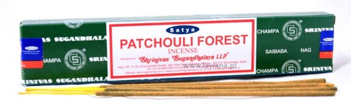 Orientálne vonné tyčinky PATCHOULI FOREST 15g Satya