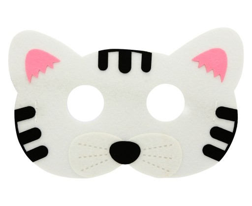 Mačacie maska Kitten Felt na elastickom páse Karnevalový kostým Kinderball Kitty