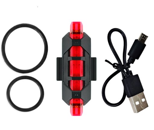 BICYKLOVÉ ZADNÉ SVETLO ČERVENÉ SVETLO NA BICYKEL ZADNÉ VODEODOLNÉ USB