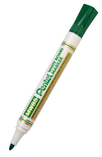 Za sucha zmazateľný popisovač na tabule zelený Pentel 1 ks.
