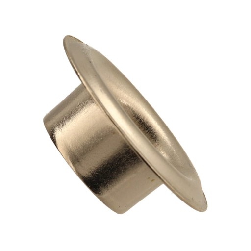 Kožené očká na šitie, priemer 15 mm, strieborné, 10 ks